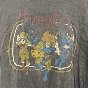 VTG Y2K Thundercats T-Shirt Mens XL Brown Delta Pro Weight Cartoon Fade